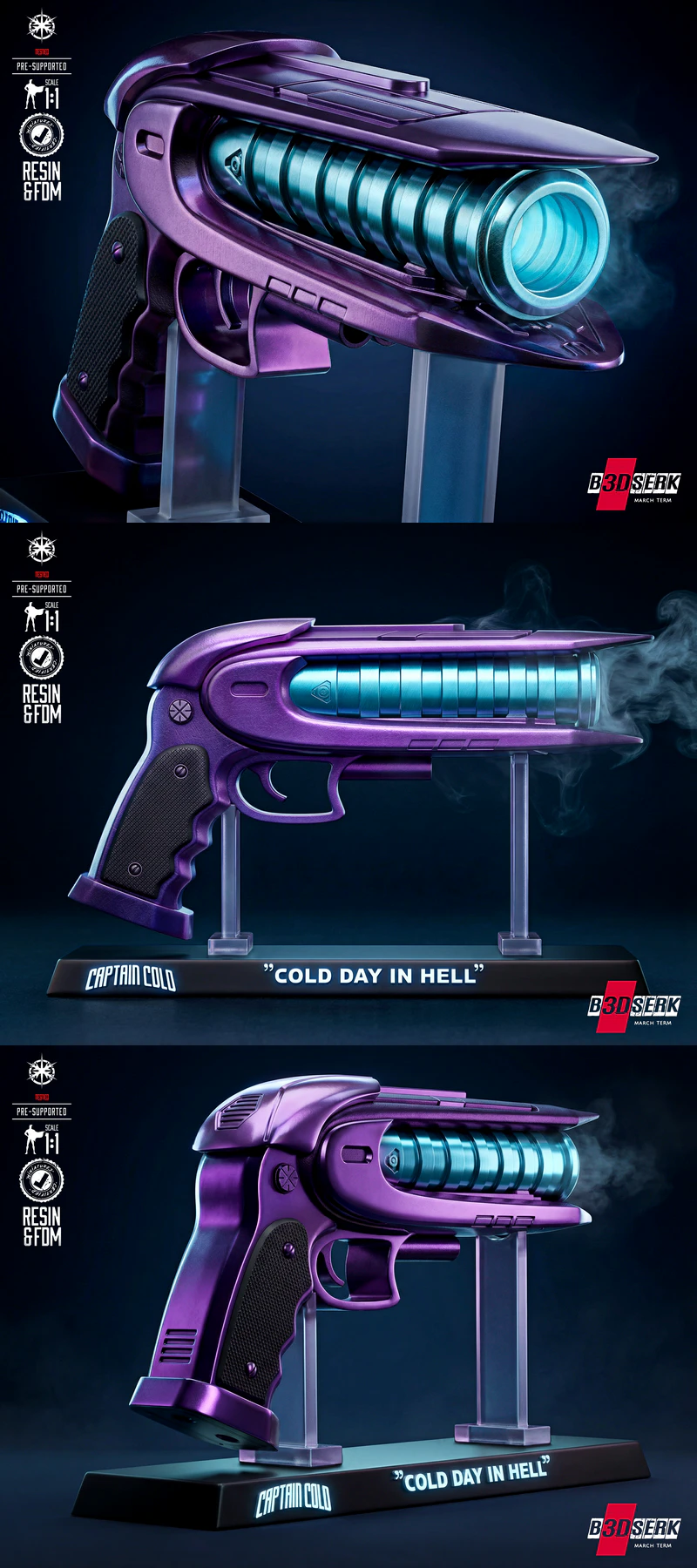 Captain Cold Blaster STL model for 3D printing