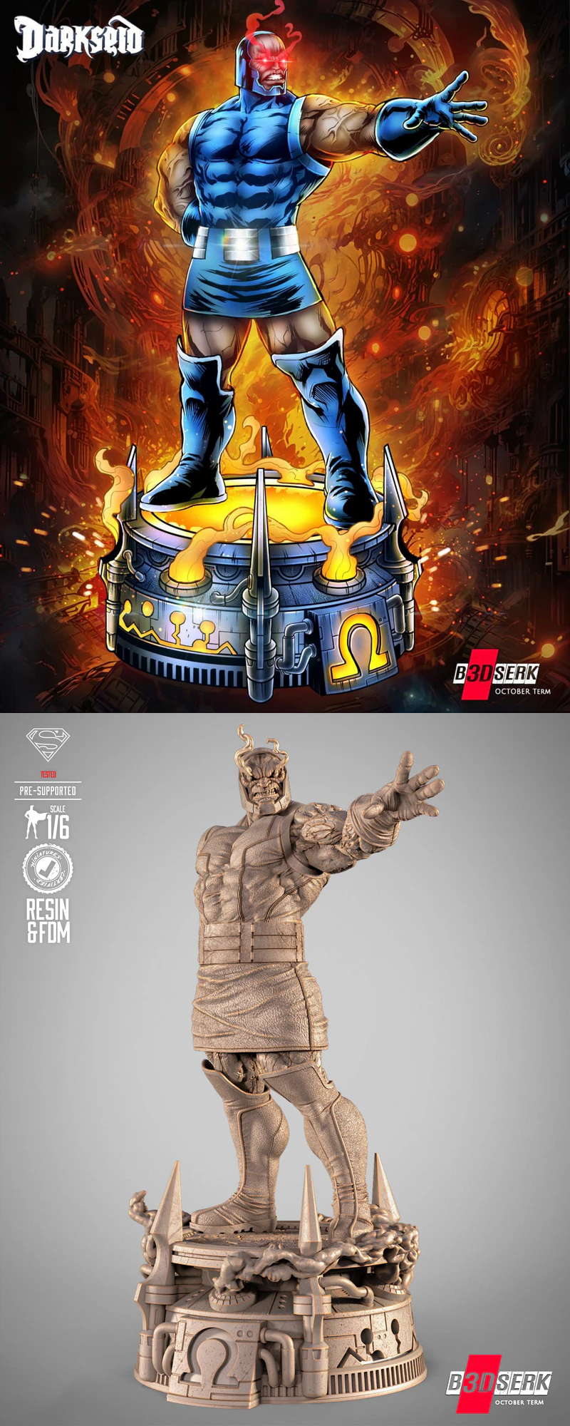 Darkseid Sculpture Miniature STL File STL model for 3D printing