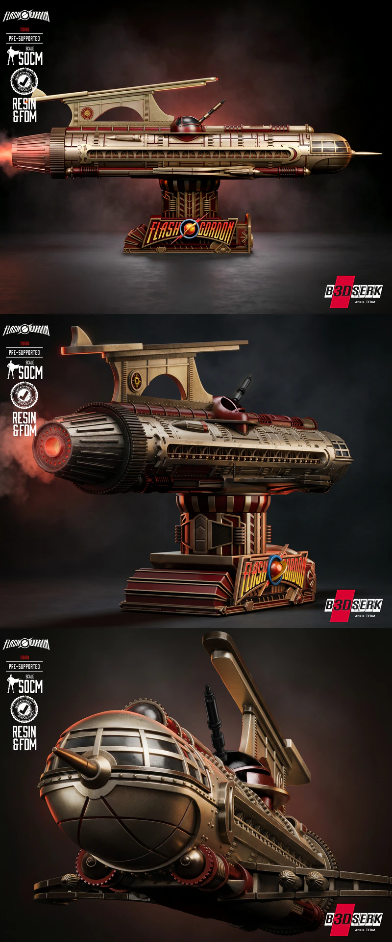 Flash Gordon Ship STL model for 3D printing