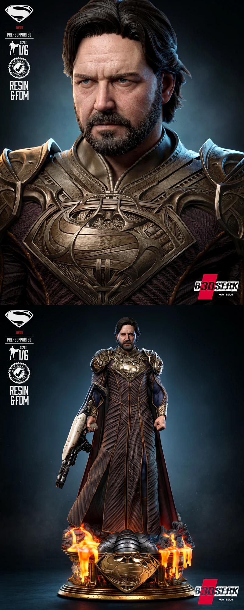 Jor-El Sculpture STL model for 3D printing
