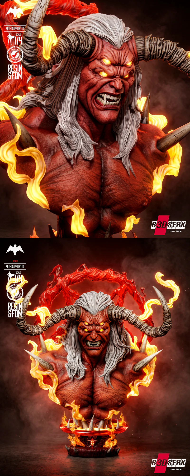 Trigon Portrait Bust STL model for 3D printing