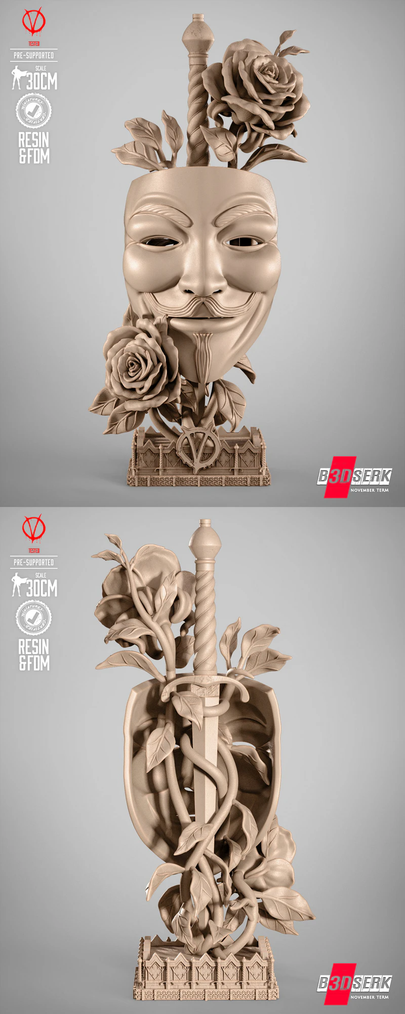V Sword STL File for 3D Printer STL model for 3D printing