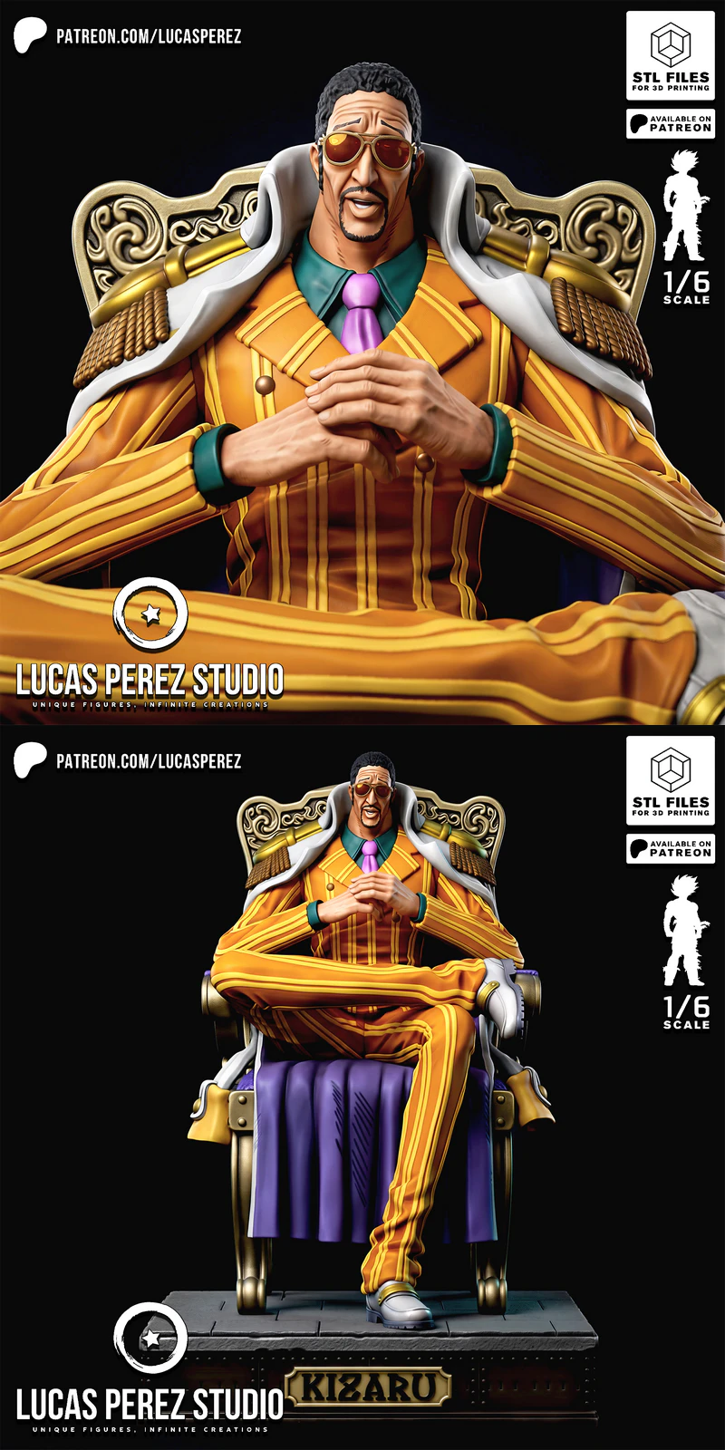 BORSALINO KIZARU – One Piece STL model for 3D printing