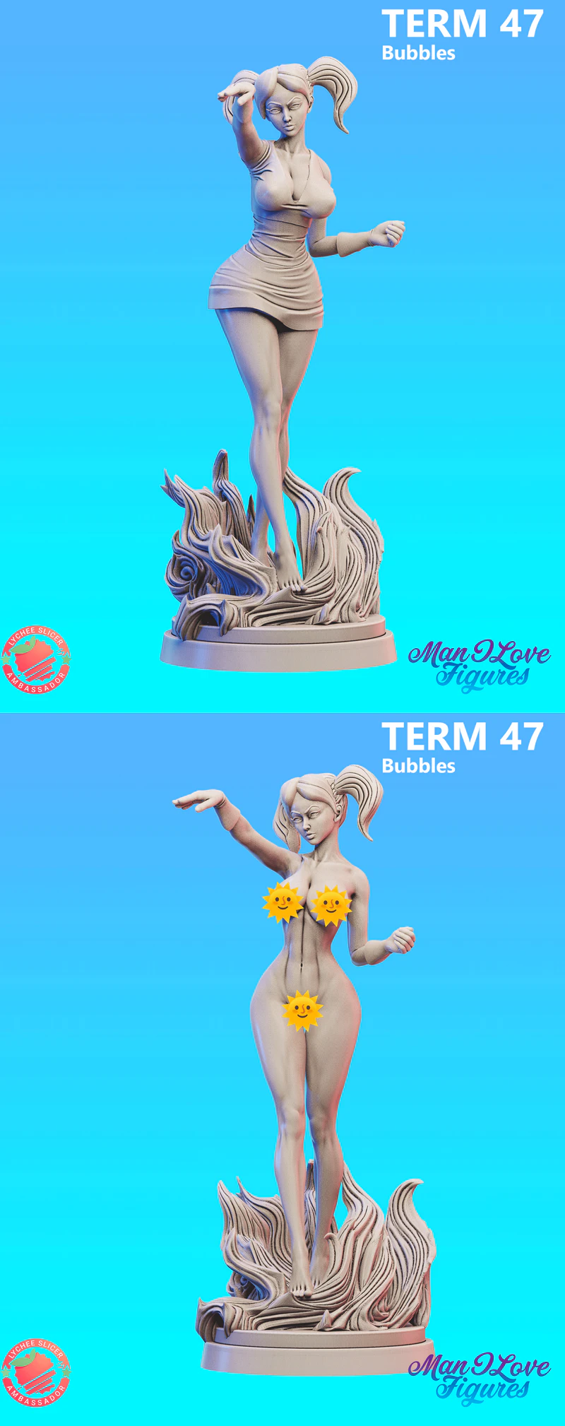 Bubbles Powerpuff Girls Figure STL File STL model for 3D printing