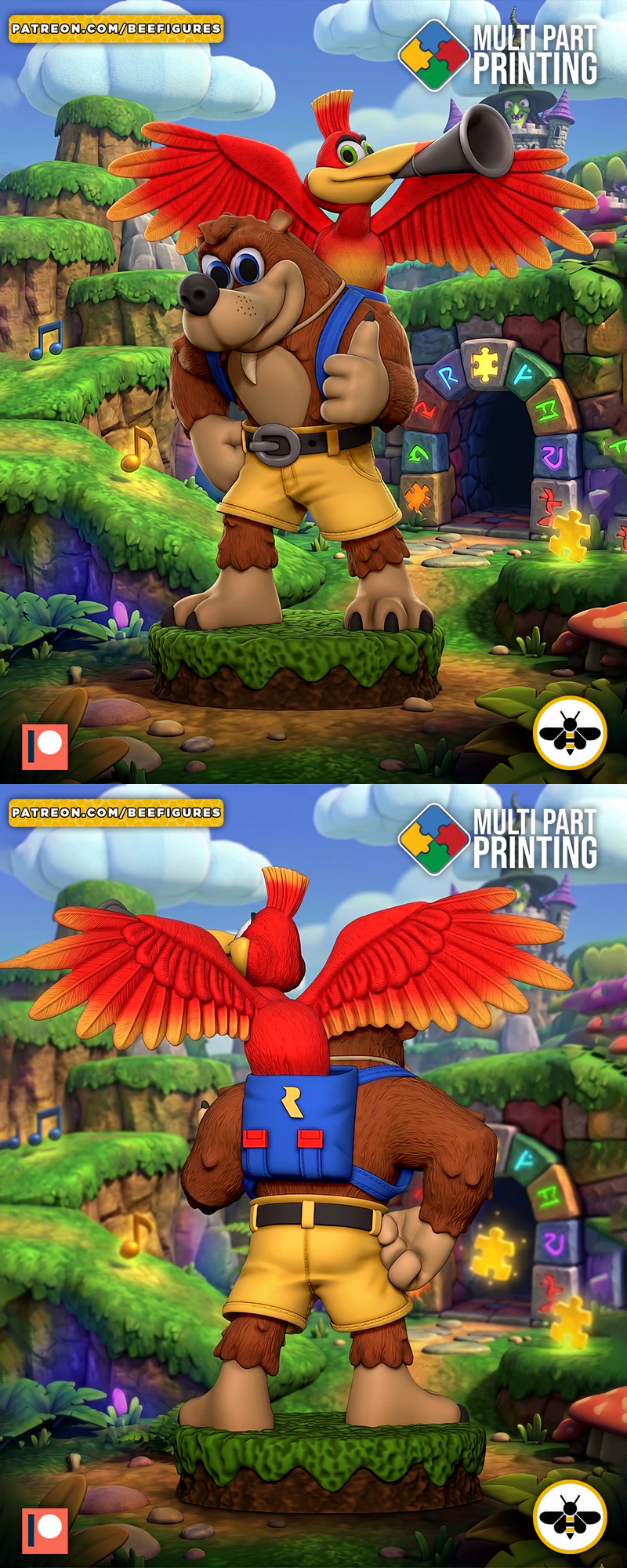 Banjo Kazzoie STL model for 3D printing