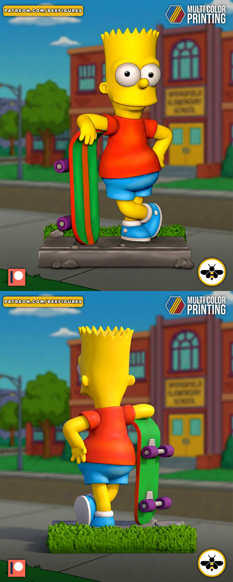Bart Simpson STL File for 3D Printing STL model for 3D printing