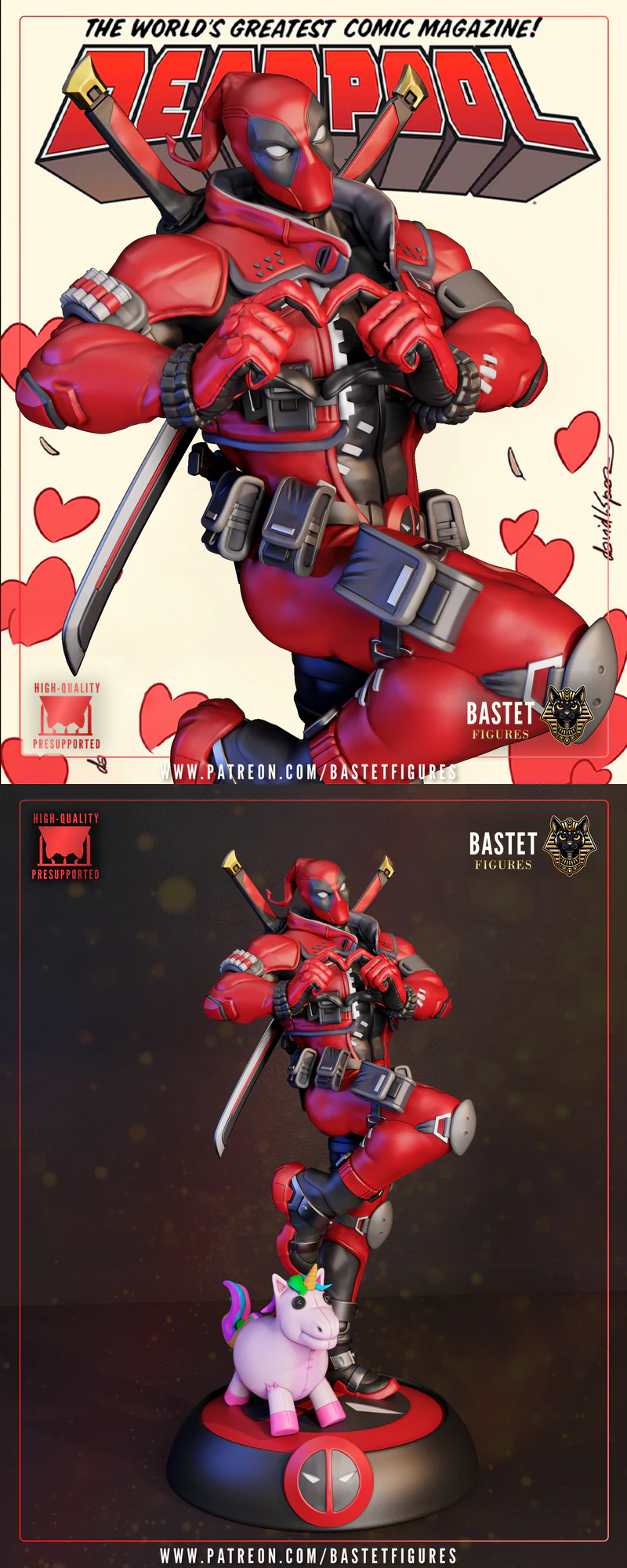 Deadpool STL model for 3D printing