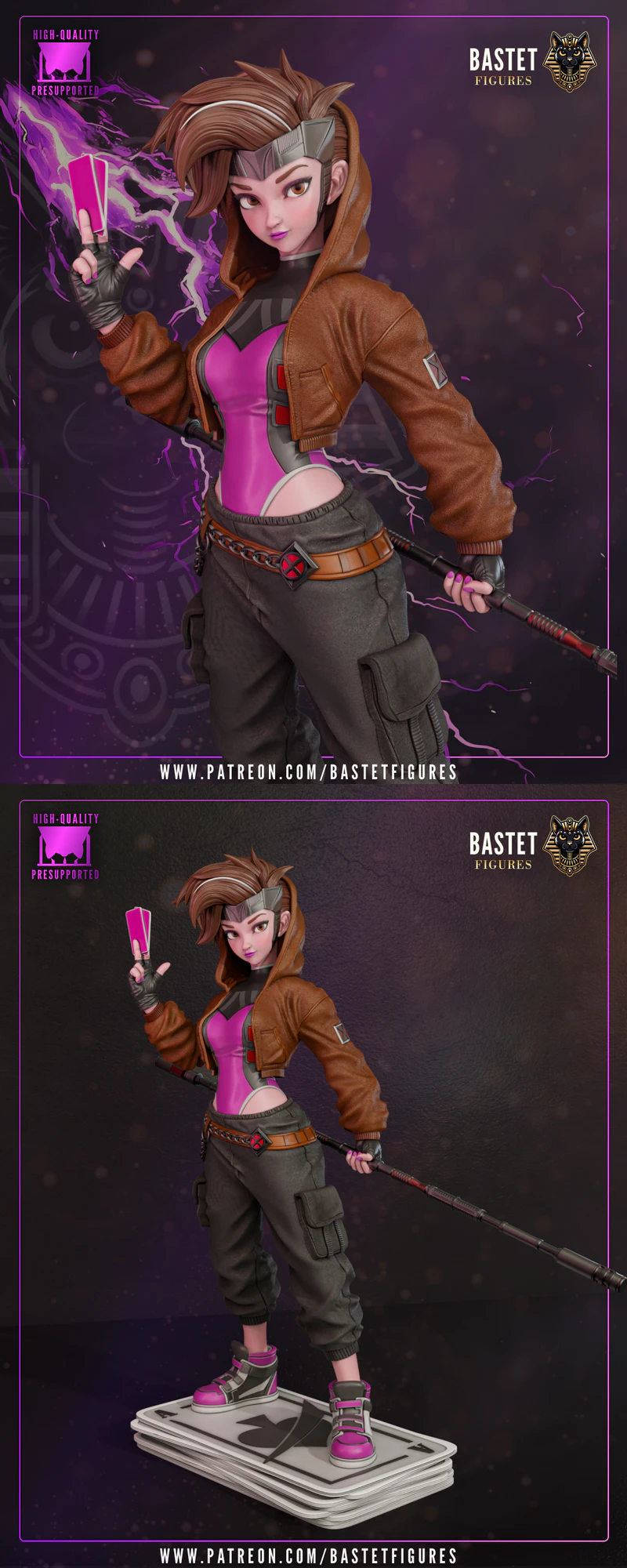 Gambit – Inspired by Comic Heroes STL model for 3D printing