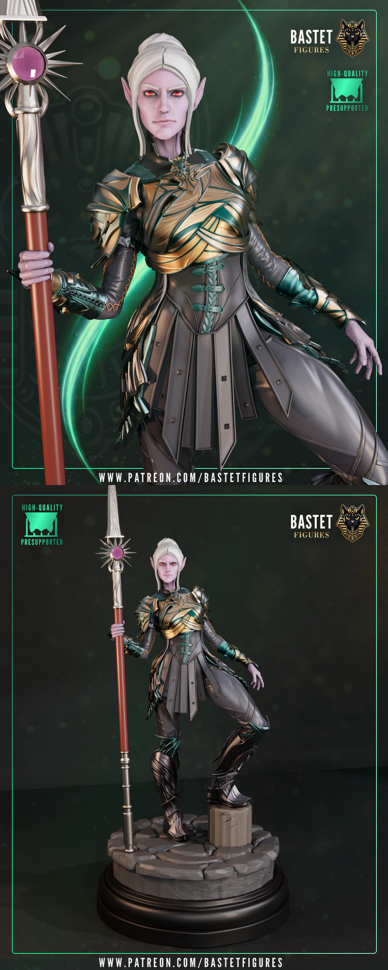 Minthara – Dark Fantasy Warrior STL model for 3D printing