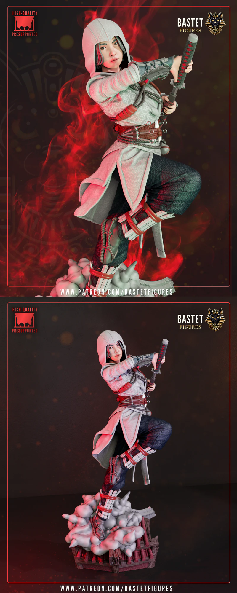 Naoe – Stylized Anime Character STL model for 3D printing
