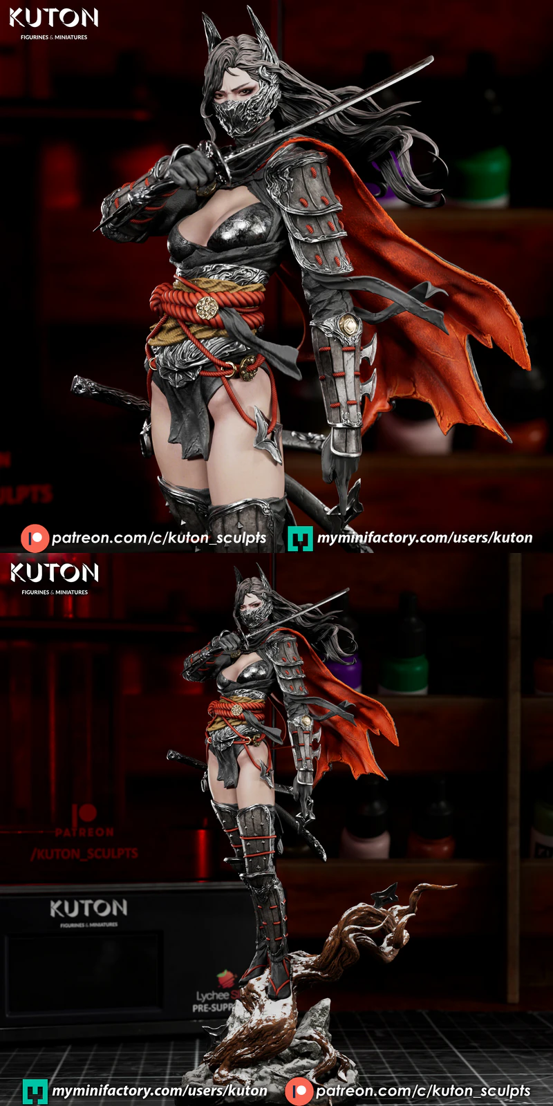 Bat Girl Ronin STL model for 3D printing