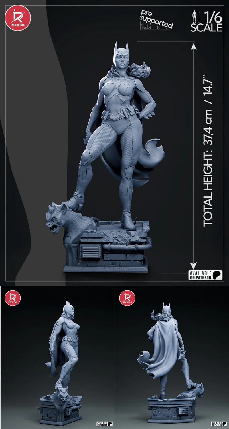 Batgirl STL model for 3D printing