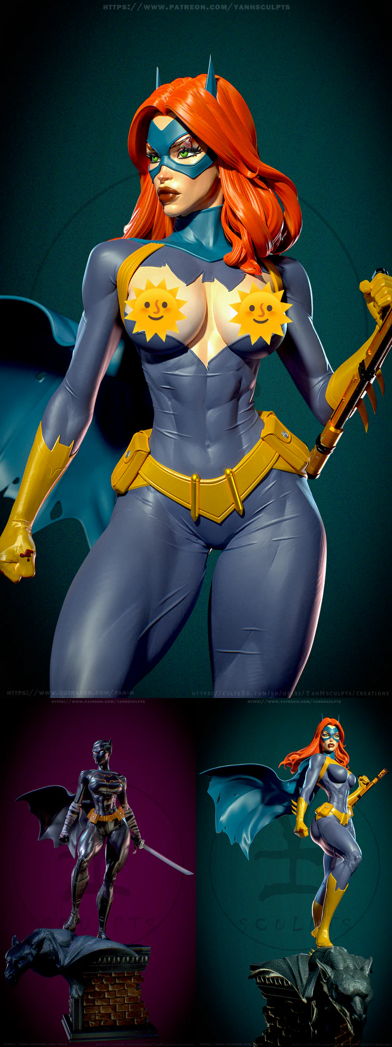 Batgirl – Barbara Gordon and Cassandra Cain STL model for 3D printing