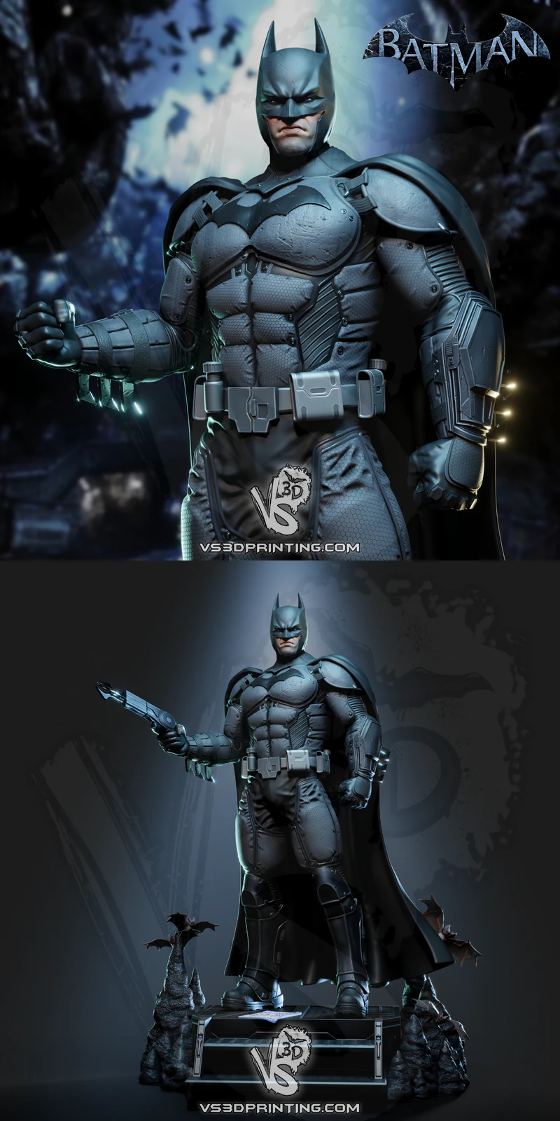 Batman Arkham Origins 3D Printable Miniature STL File STL model for 3D printing