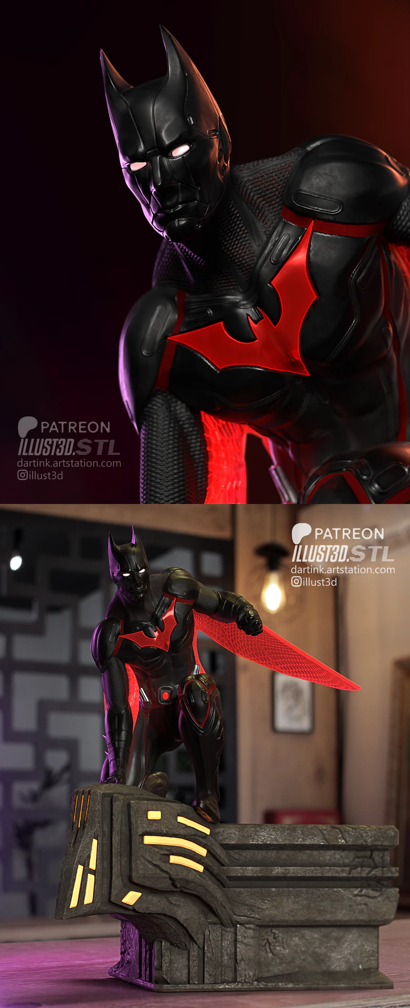 Batman Beyond STL Figure for 3D Printing STL model for 3D printing