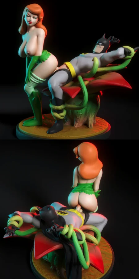 Batman vs Poison Ivy STL model for 3D printing