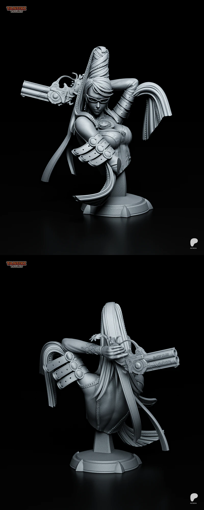 Bayonetta 3D Printable Bust STL Model STL model for 3D printing