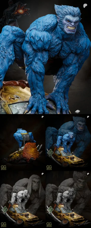Beast X-Men STL model for 3D printing