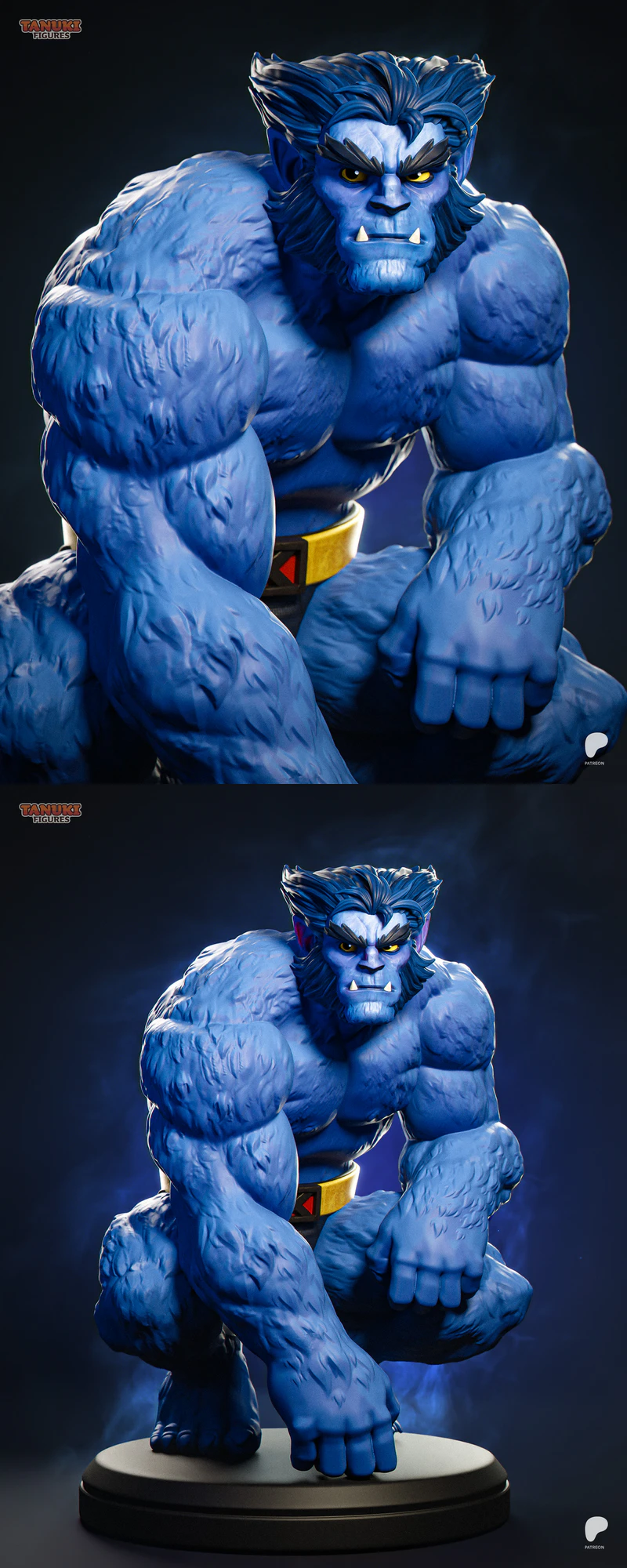 Beast X-Men Toon 3D Printable Miniature STL File STL model for 3D printing