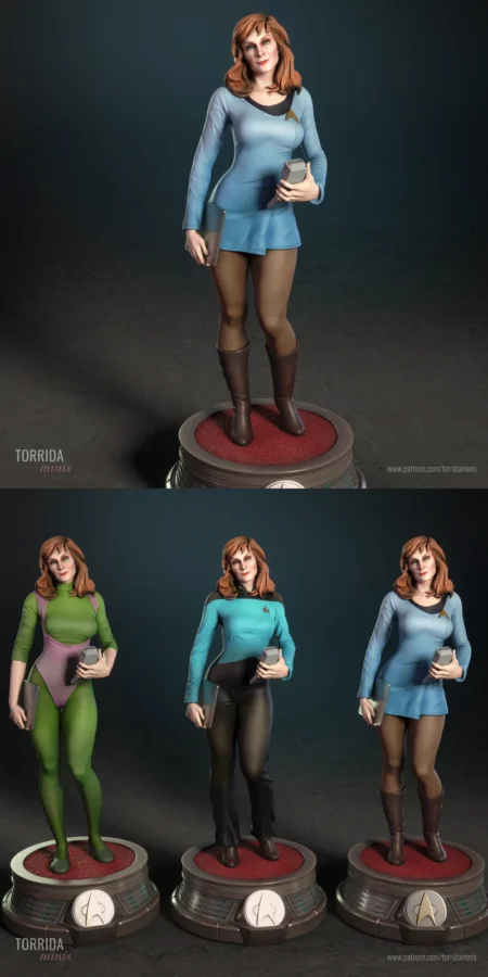 Beverly Crusher from Star Trek TNG STL model for 3D printing