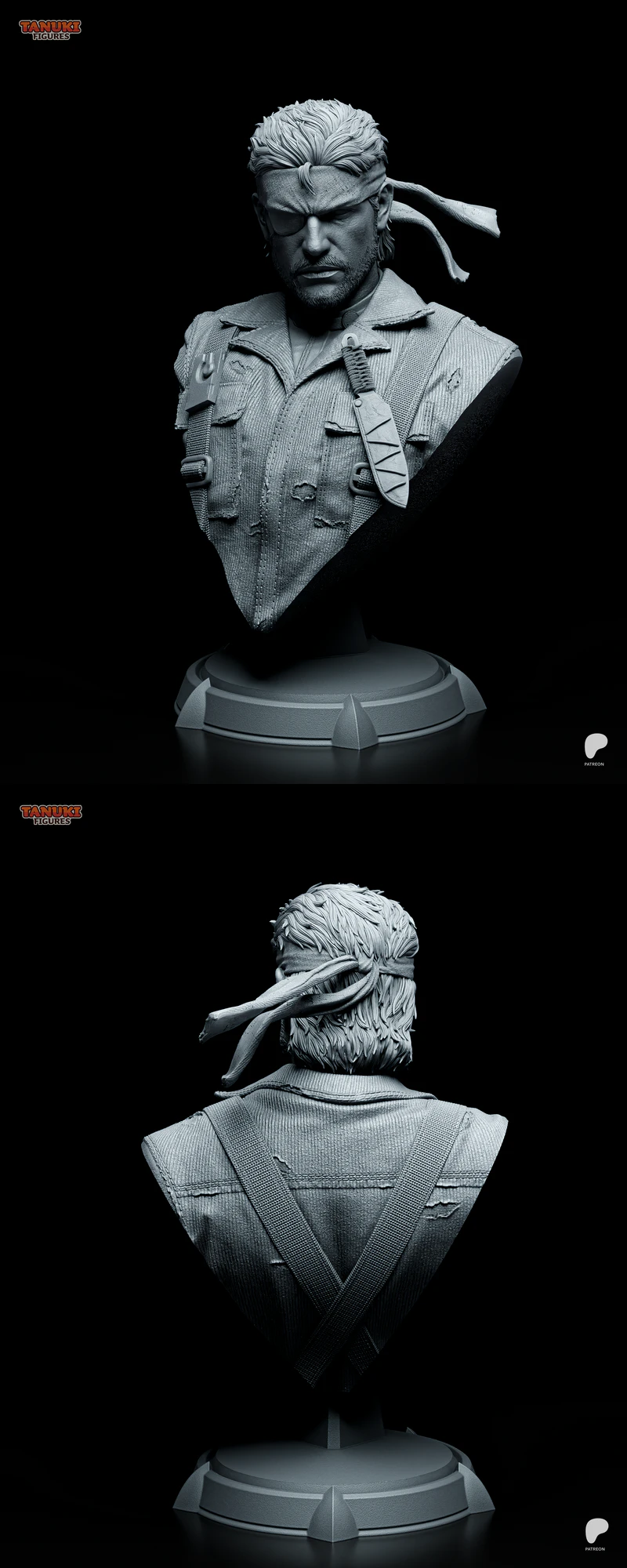 Big Boss – Metal Gear – Bust STL model for 3D printing