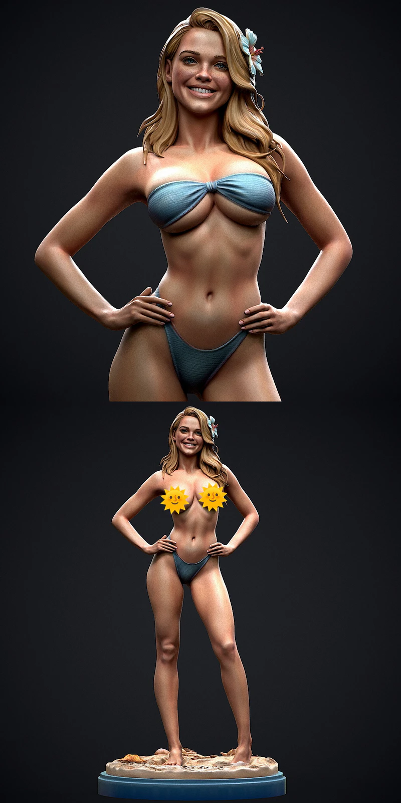 Bikini Girl STL model for 3D printing