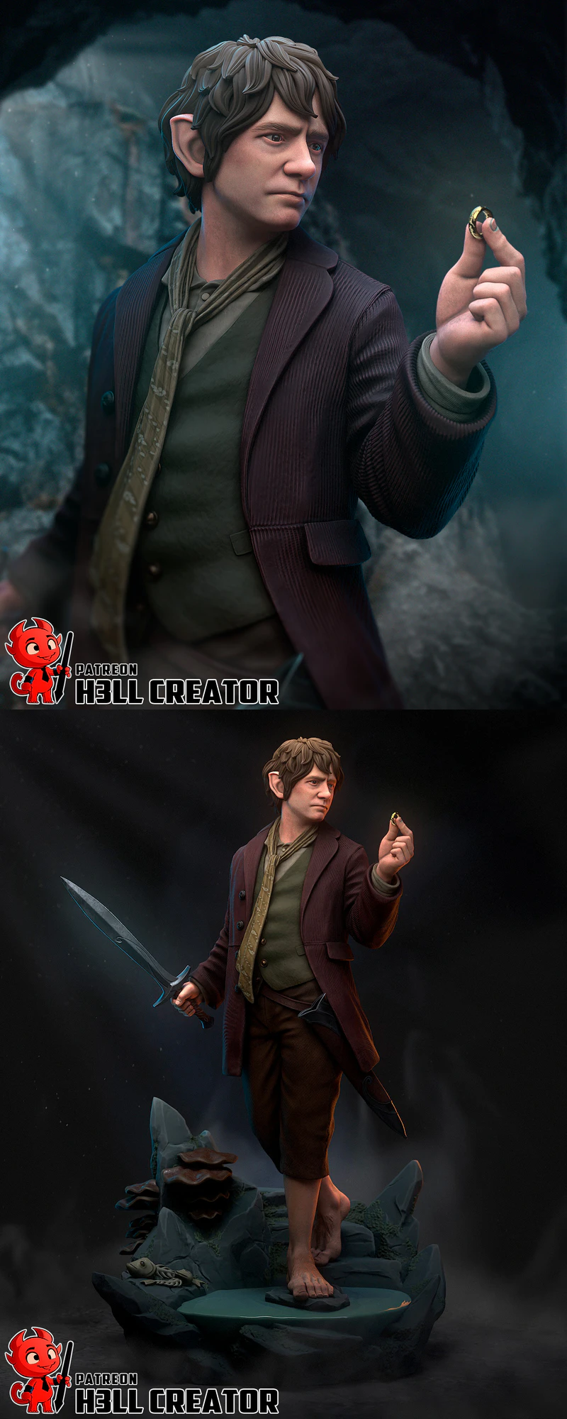 Bilbo Baggins – The Hobbit STL model for 3D printing
