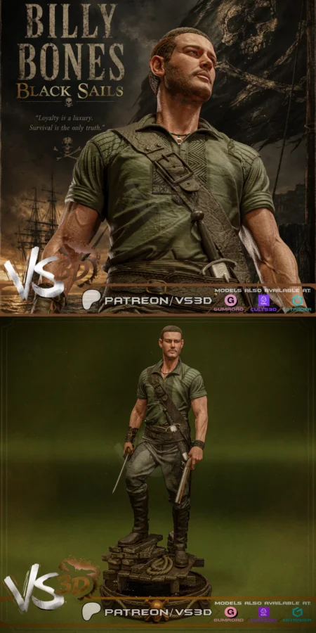 Billy Bones – Black Sails STL model for 3D printing