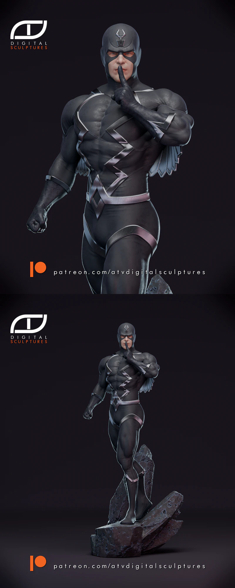 Black Bolt Miniature STL File for 3D Printing STL model for 3D printing