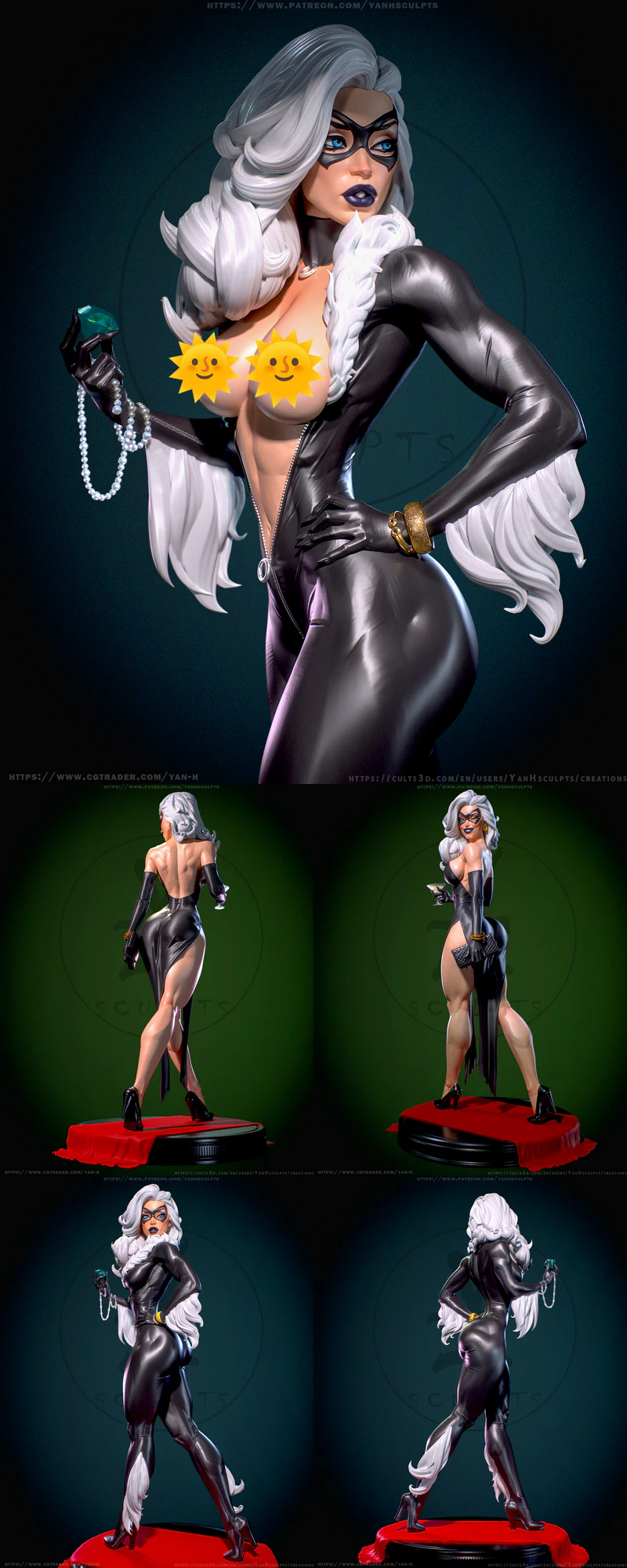 Black Cat STL model for 3D printing