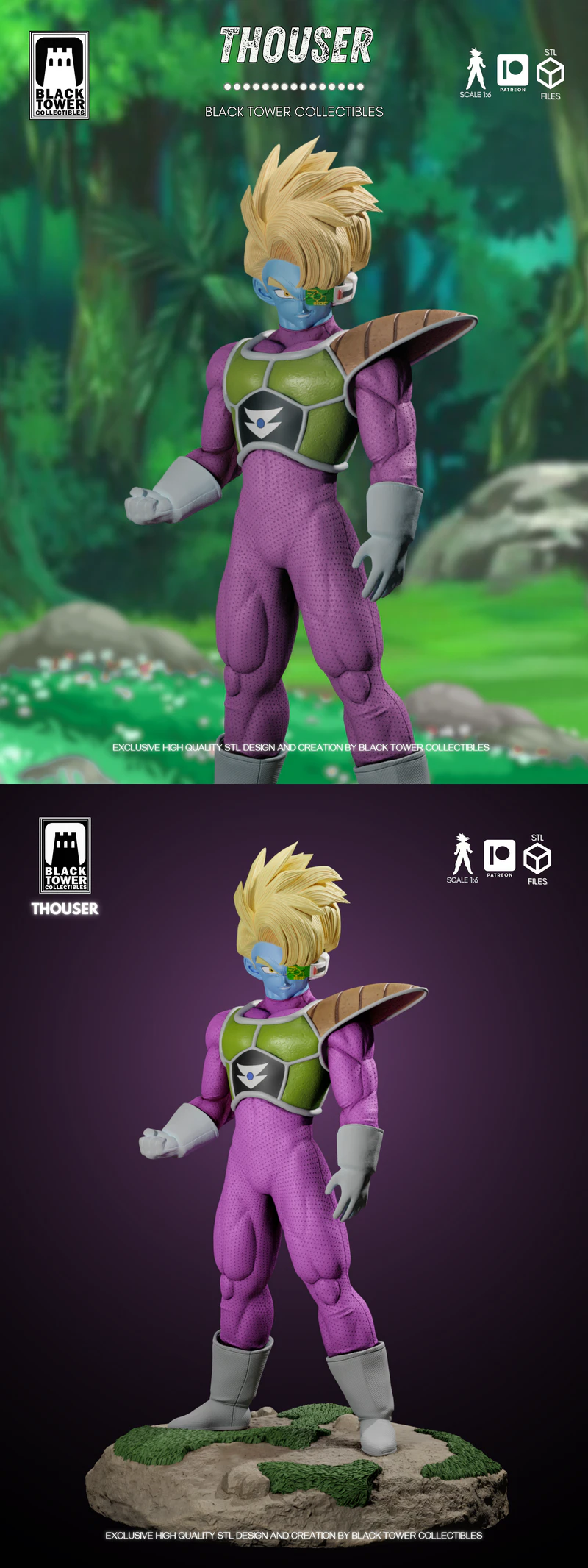 Dragon Ball Z Thouser STL 3D Printable Miniature STL model for 3D printing