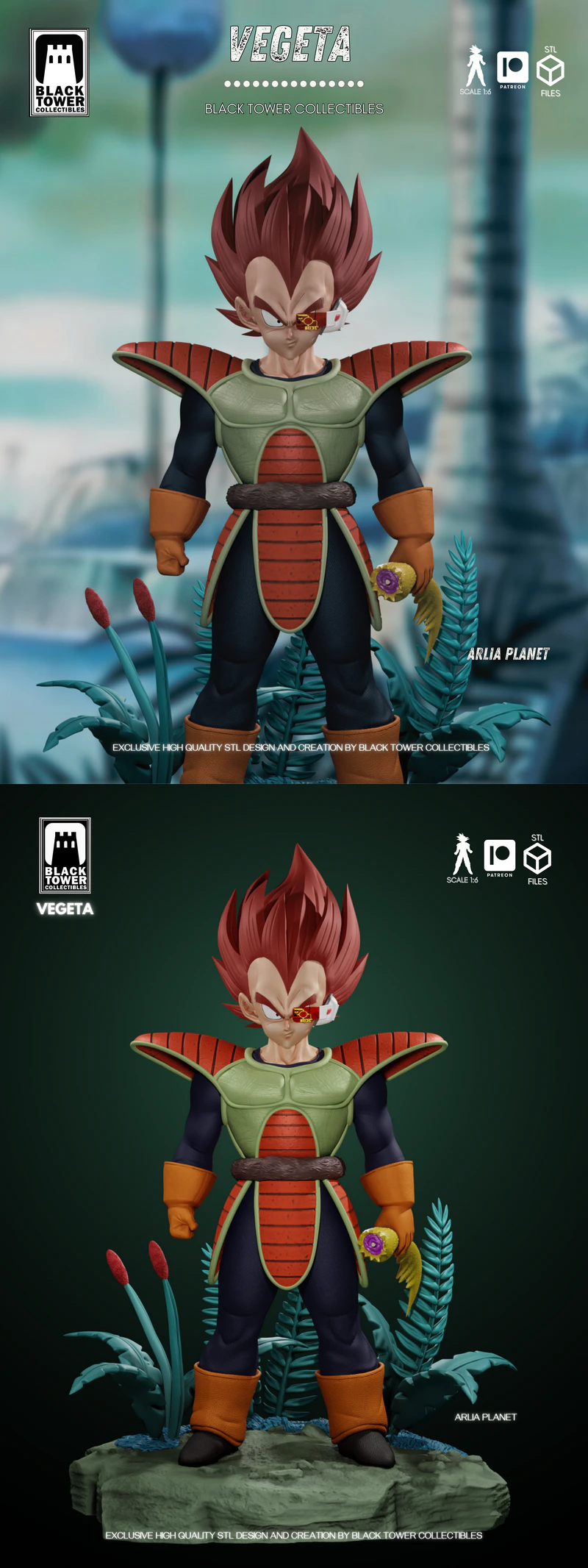 Vegeta Arlia Planet STL File for 3D Printers STL model for 3D printing
