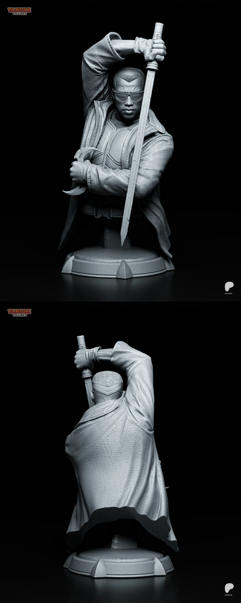 Blade Bust STL 3D Printable Model STL model for 3D printing