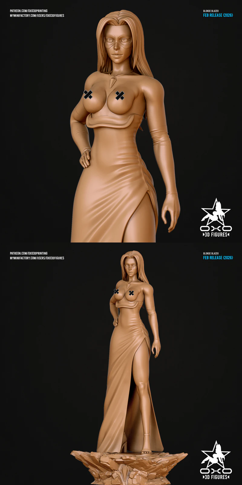 Blonde Blazer Extra STL File for 3D Printing STL model for 3D printing