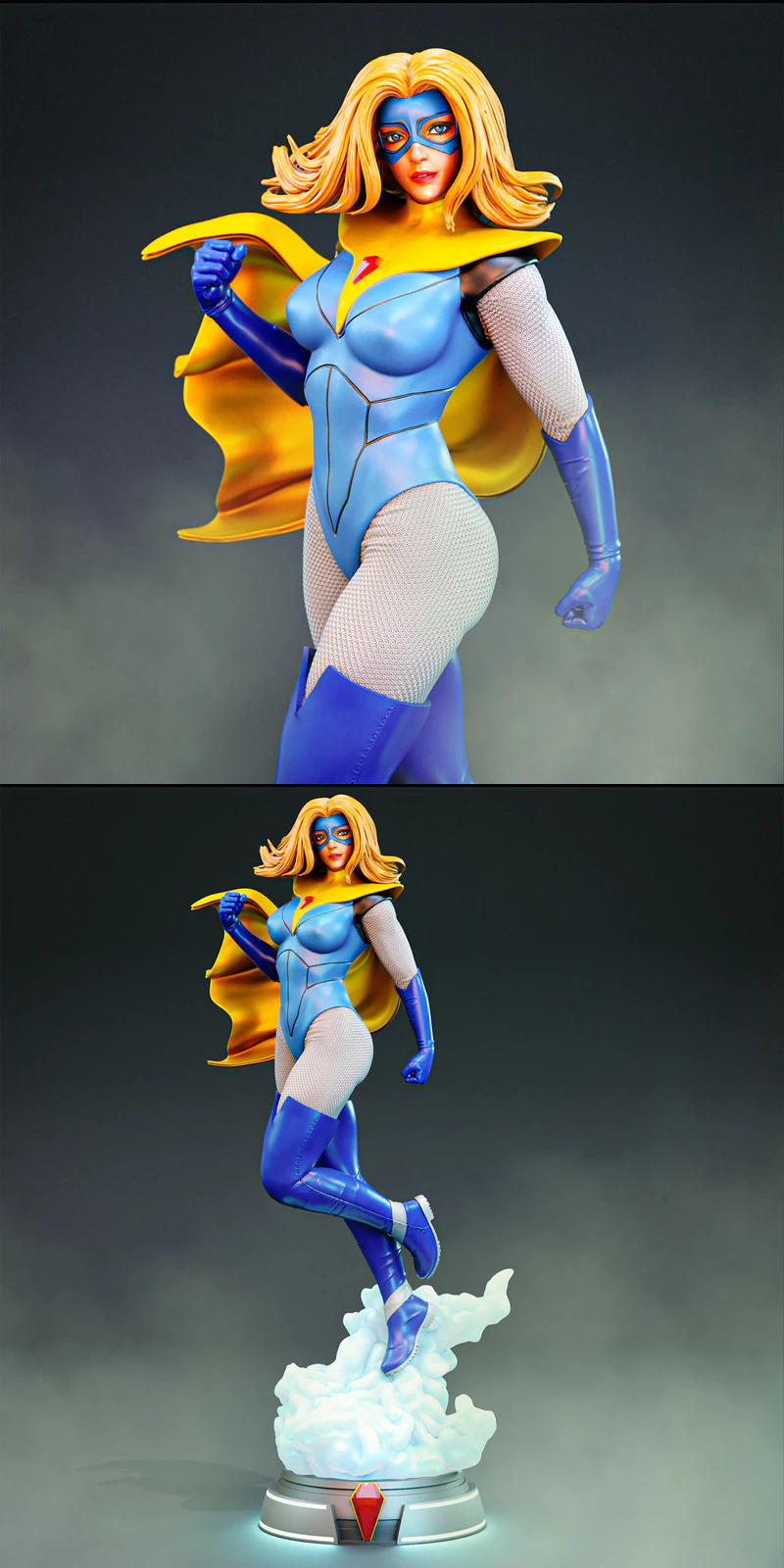 Elegant Blonde Blazer STL Figure for 3D Printing STL model for 3D printing