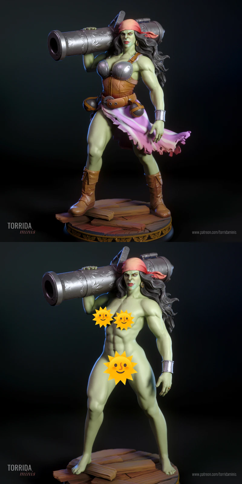 Boomka the Orc Pirate 3D Printable STL Figure for Resin Printer STL model for 3D printing