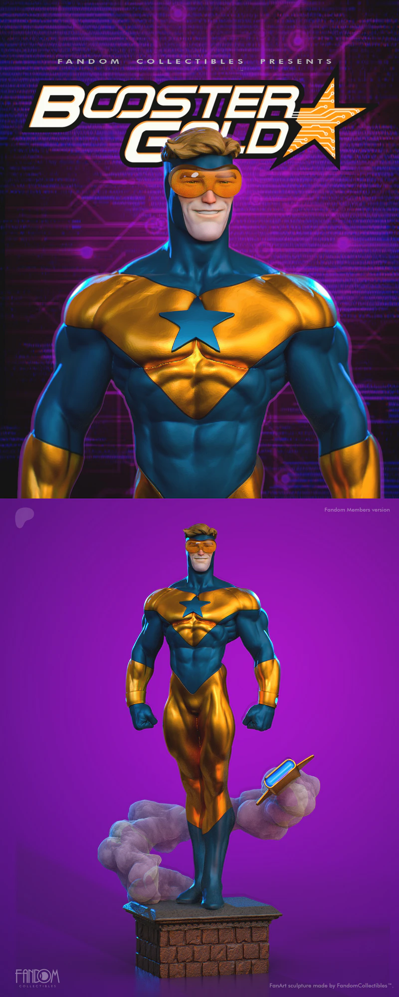 Booster Gold 3D Printable Model for Resin Printer STL model for 3D printing