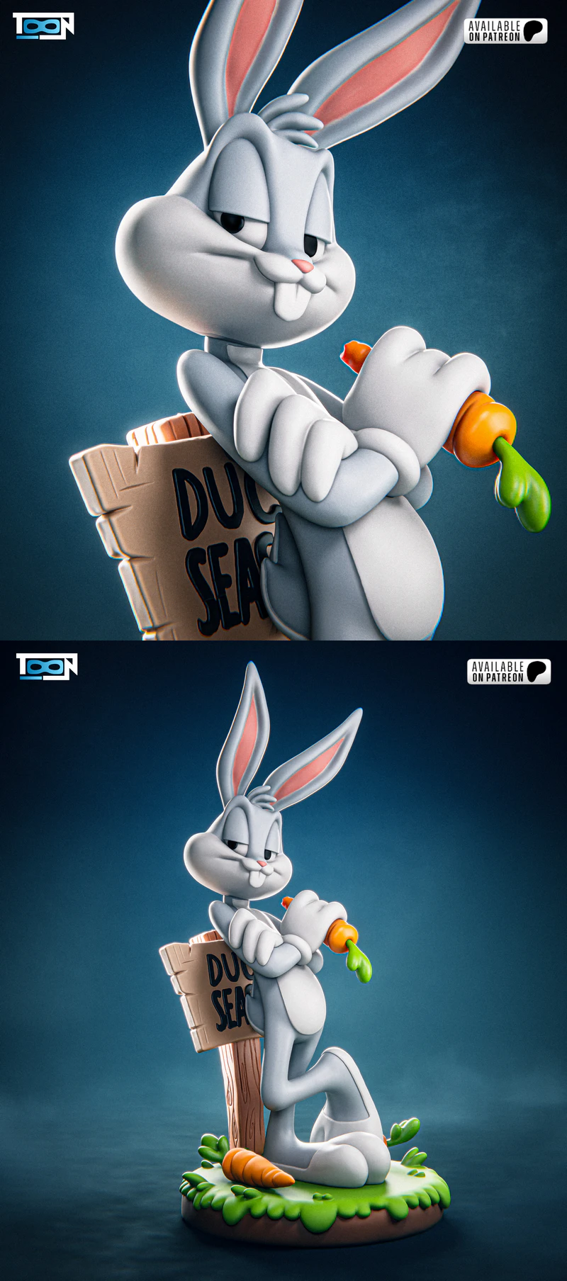 Bugs Bunny STL File for 3D Printing STL model for 3D printing