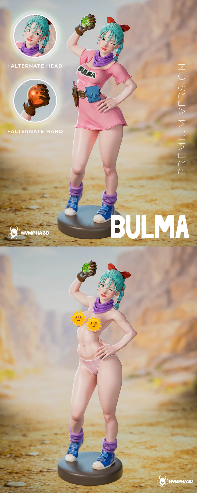 Bulma (Dragon Ball) STL model for 3D printing
