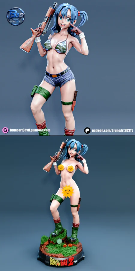 Bulma anime STL model for 3D printing