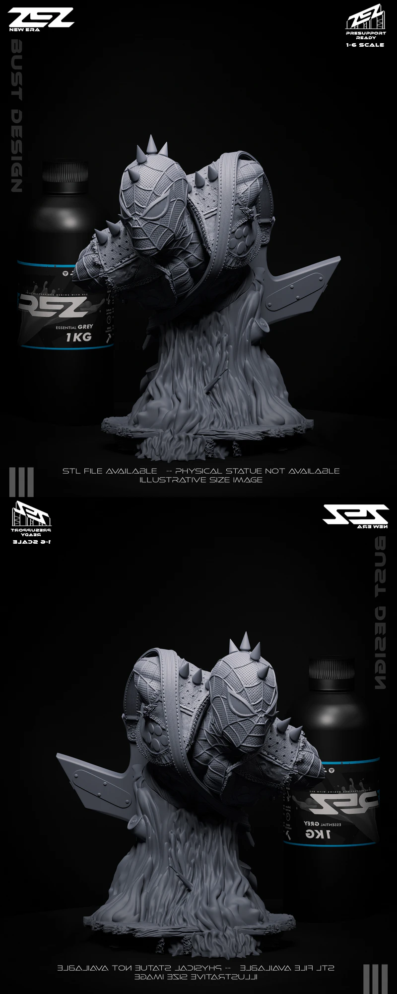 Spider Punk Bust STL File for 3D Printer STL model for 3D printing