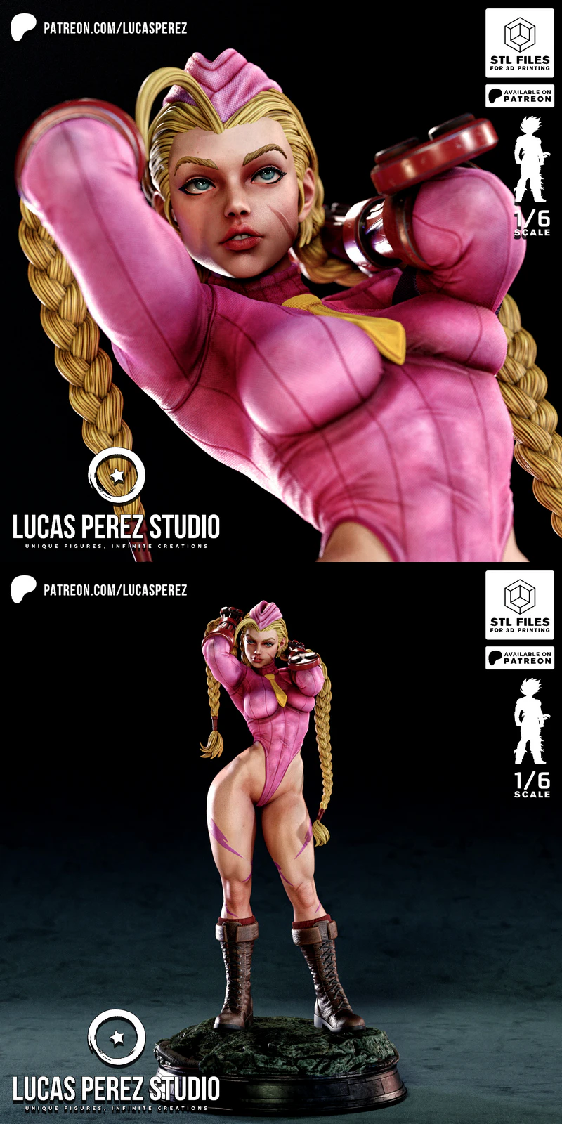 CAMMY Street Fighter 3D Printable Miniature STL File STL model for 3D printing