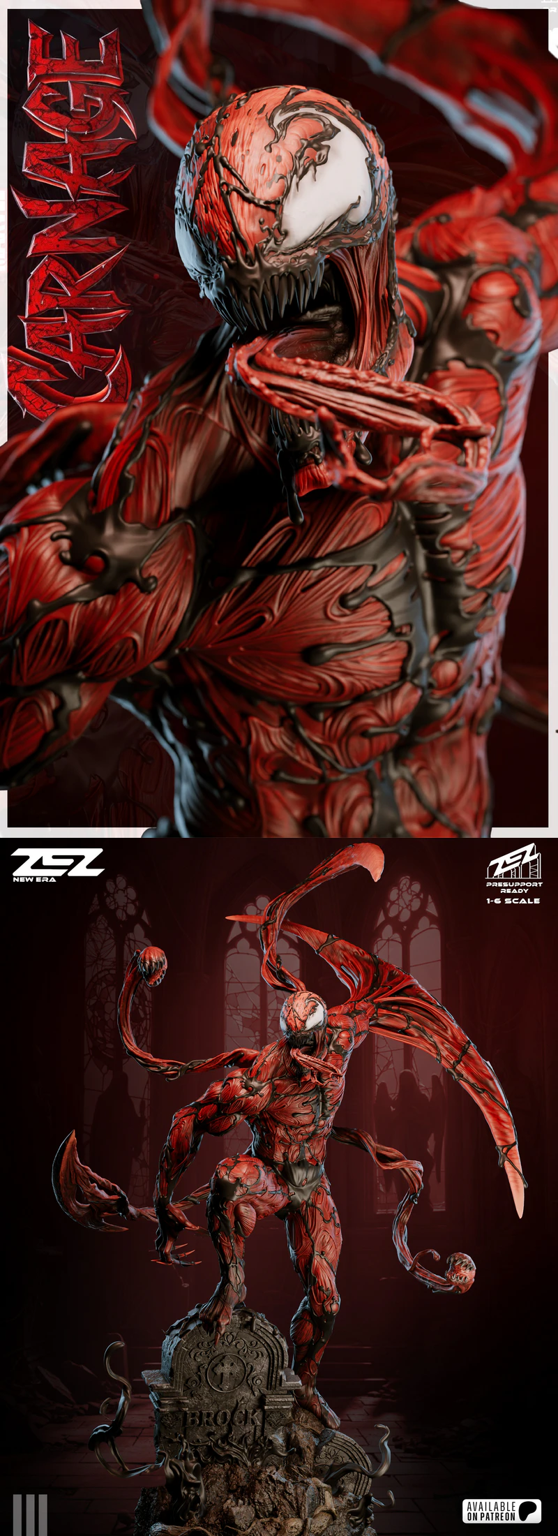 CARNAGE Villain – 3D Printable for Resin Printers STL model for 3D printing