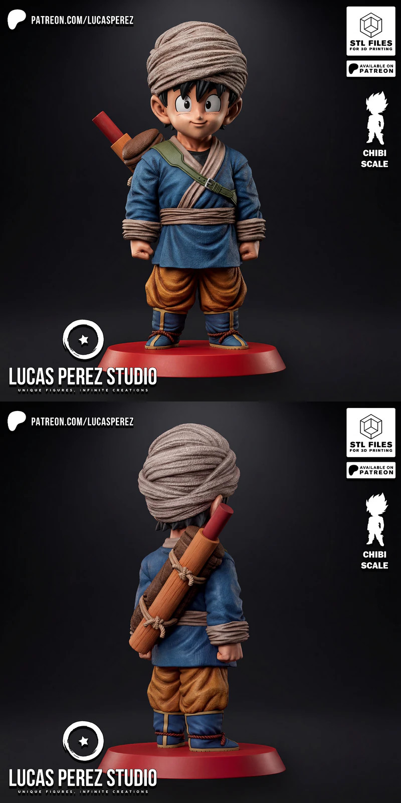 CHIBI GOKU – Dragon Ball Z STL model for 3D printing