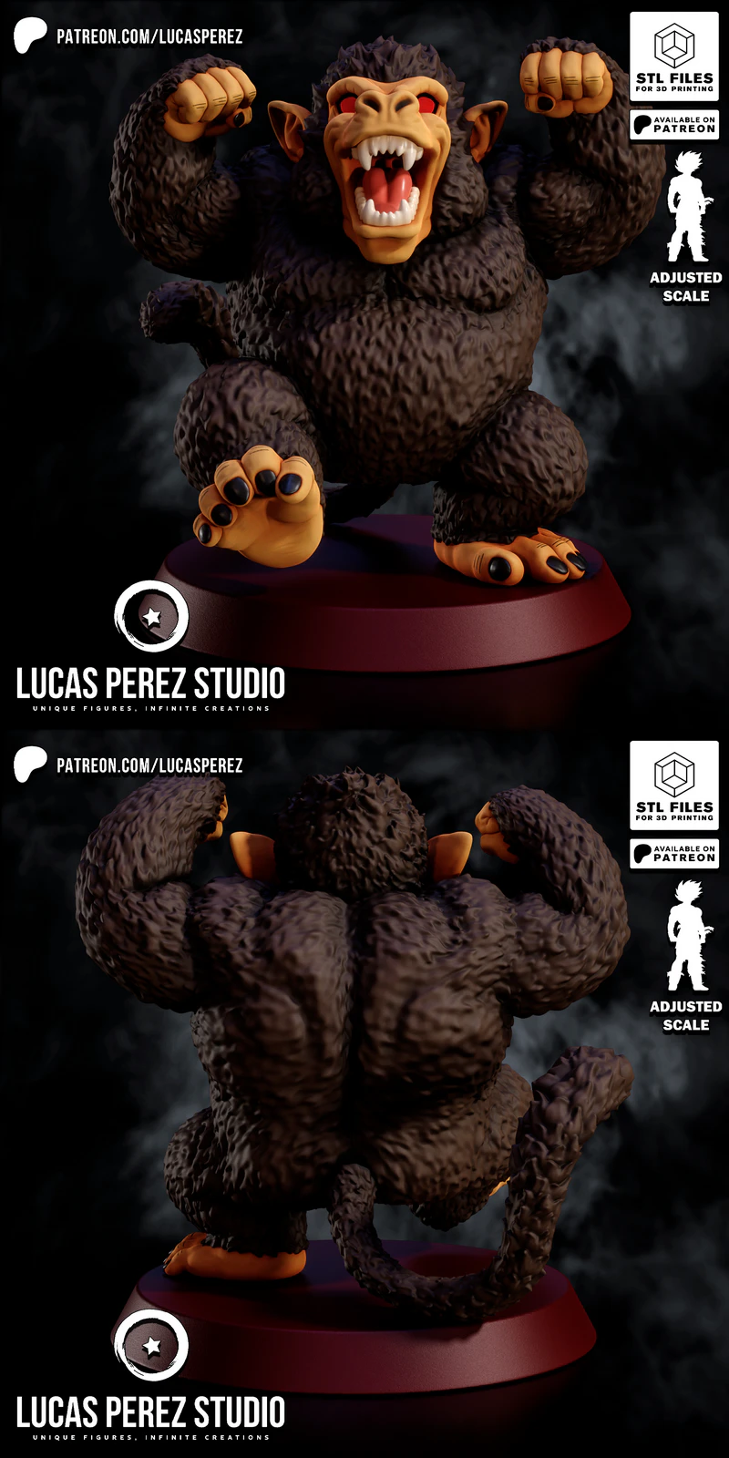 Chibi Ozaru Transformation STL Figure for 3D Printing STL model for 3D printing