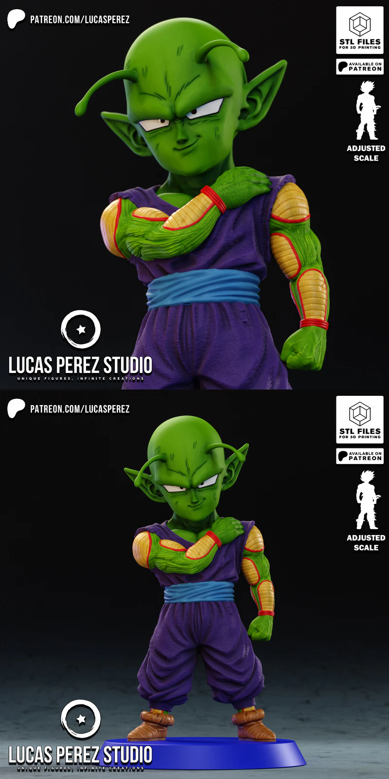 Chibi Piccolo Dragon Ball Z STL Figure for 3D Printing STL model for 3D printing