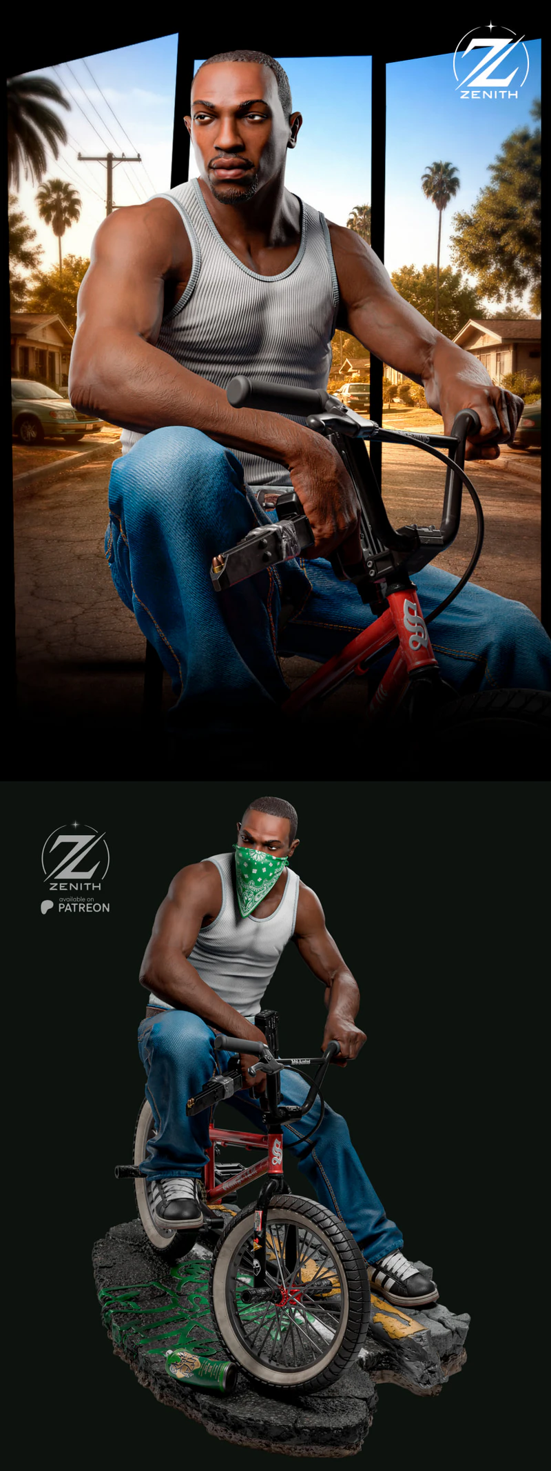 CJ GTA – Straight Outta the Streets STL model for 3D printing