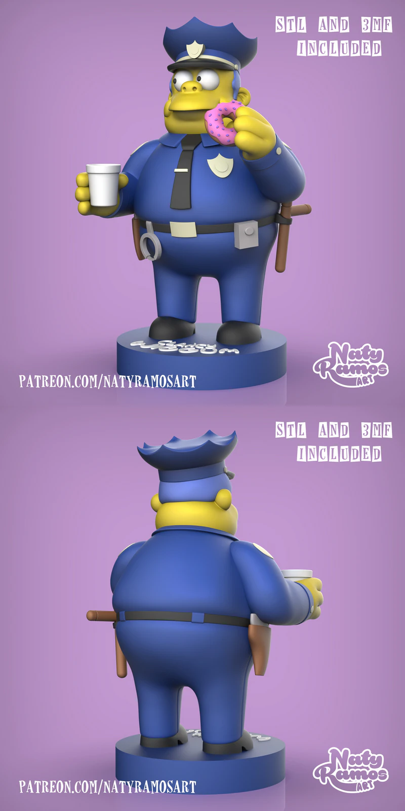 CLANCY WIGGUM – THE SIMPSONS STL model for 3D printing