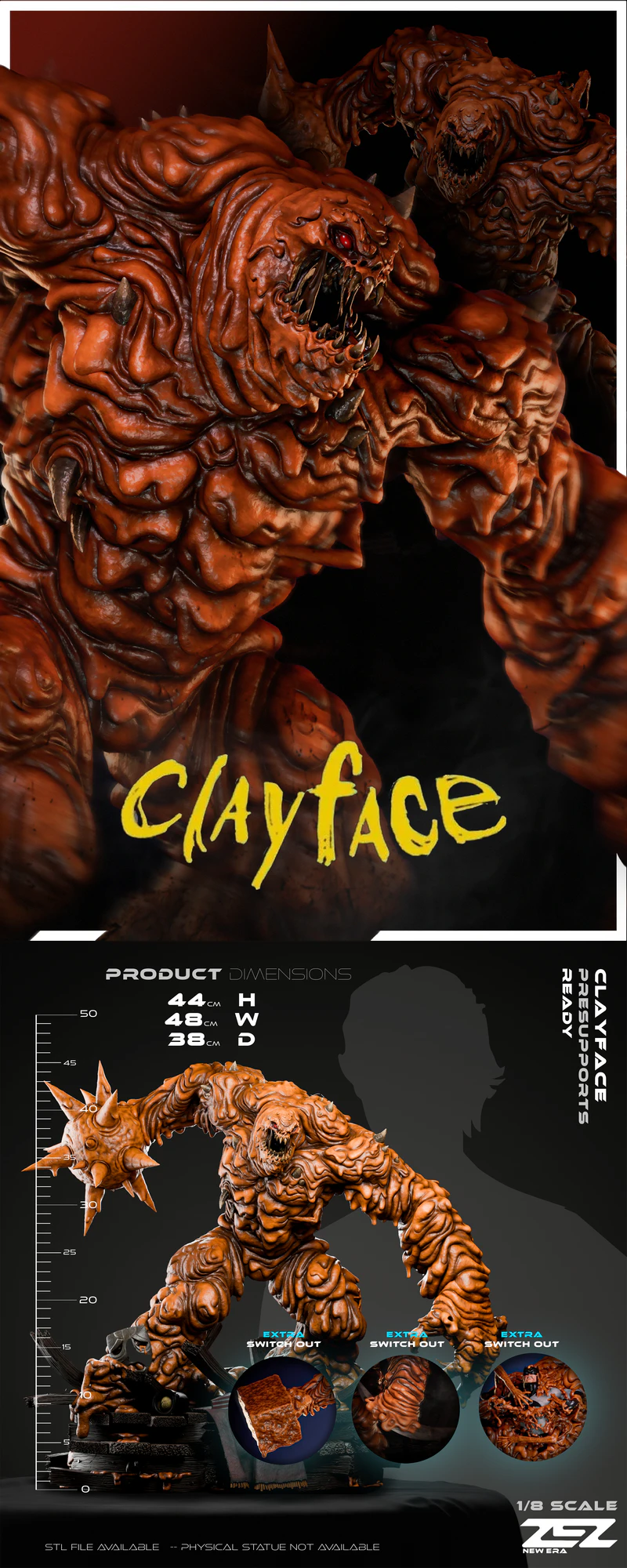 Clayface – Inspired by Comic Villains STL model for 3D printing