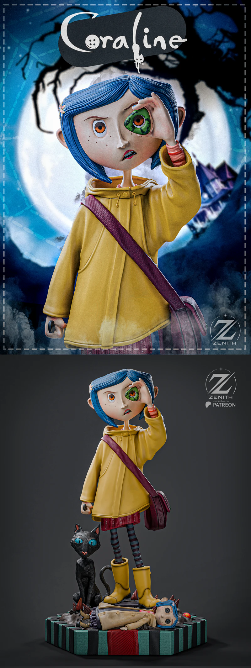 Coraline Fantasy Girl 3D Printable STL Model STL model for 3D printing